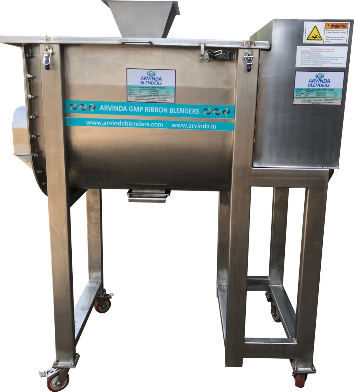 GMP RIBBON BLENDER MACHINE FOR FOOD AND PHARMACEUTICAL INDUSTRY