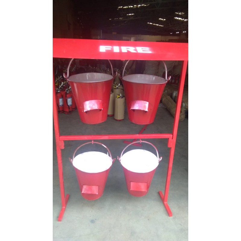 Fire Bucket Stand For 4 Buckets With Roof/Canopy Marichi Fire