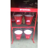 Fire Bucket Stand For 4 Buckets With Roof/Canopy