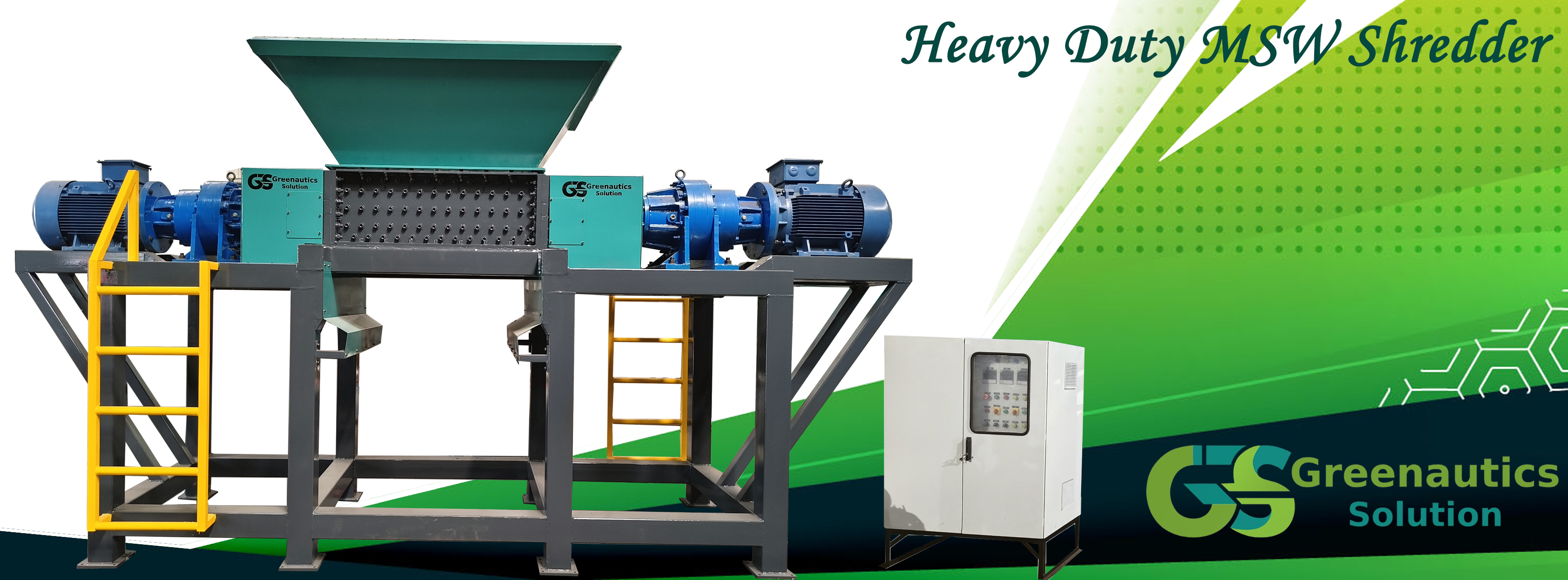 Heavy Duty MSW Shredder-Greenautics Solution
