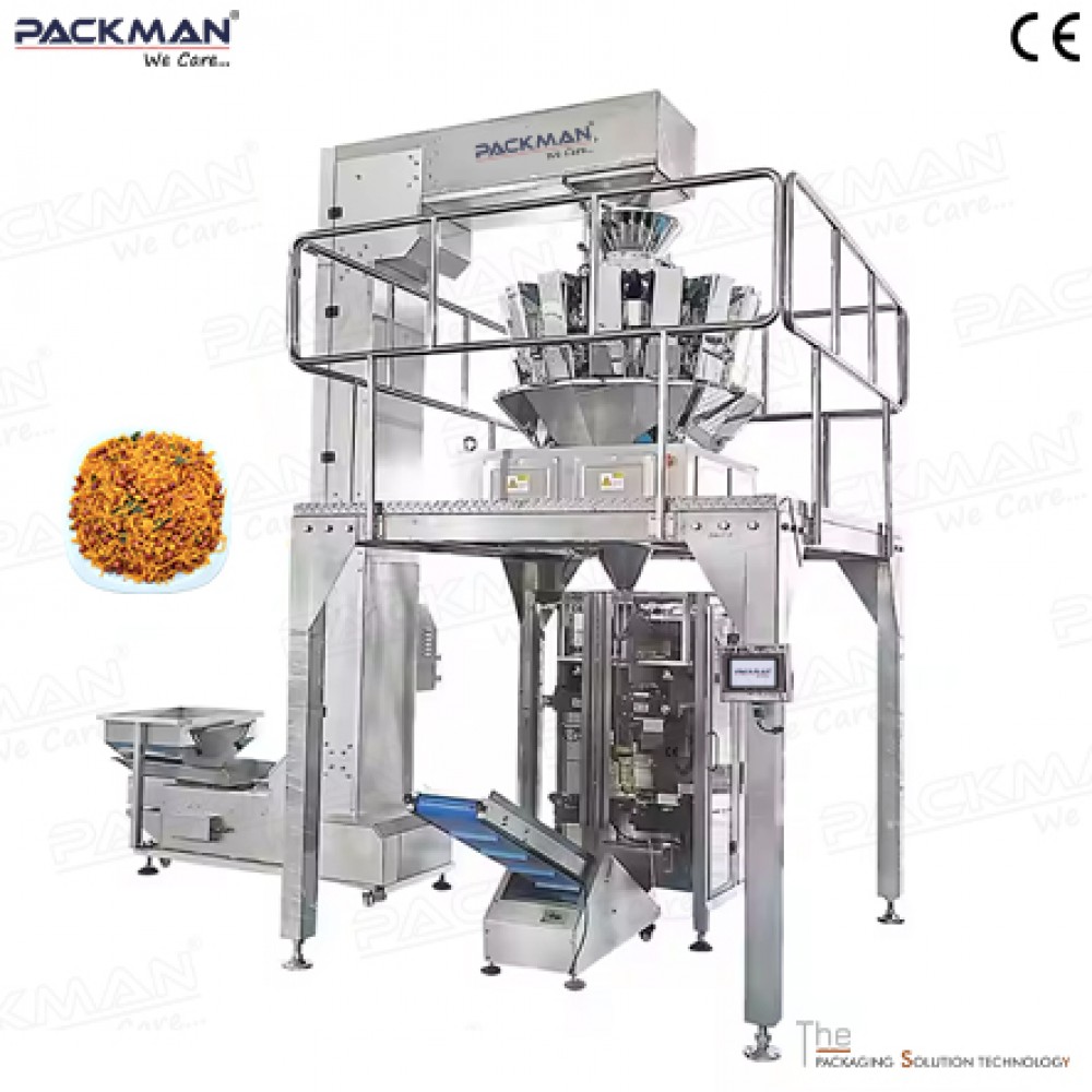 Automatic Nitrogen Packing Machine For Namkeen , Sev , Bhujiya , Mixture  Etc