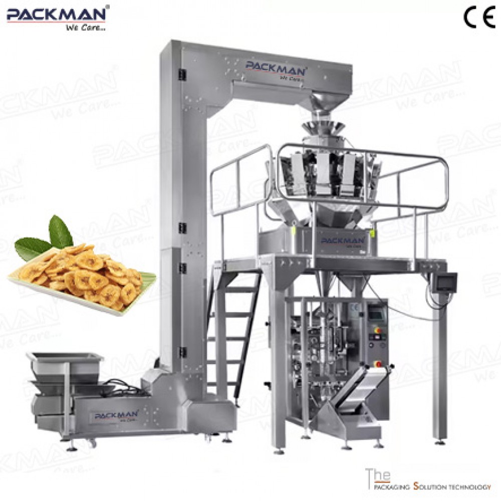 Fully Automatic 10-Head Multihead Weigher Banana Chips Pouch Packing Machine