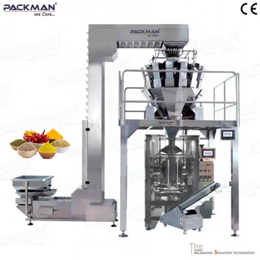 Fully Automatic Multihead Weigher Whole Spices Pouch Packing Machine