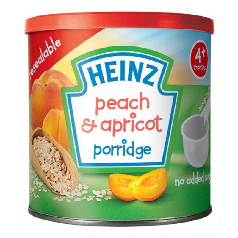 HEINZ BABY FOOD PEACH & APRICOT PORRIDGE 240G 4+ MONTH CEREAL Fast