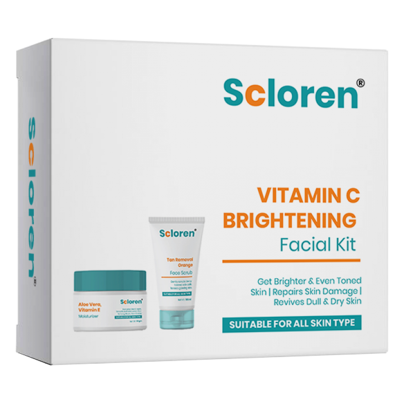 VITAMIN C BRIGHTENING FACIAL KIT WITH ROSE WATER - PACK OF 7
