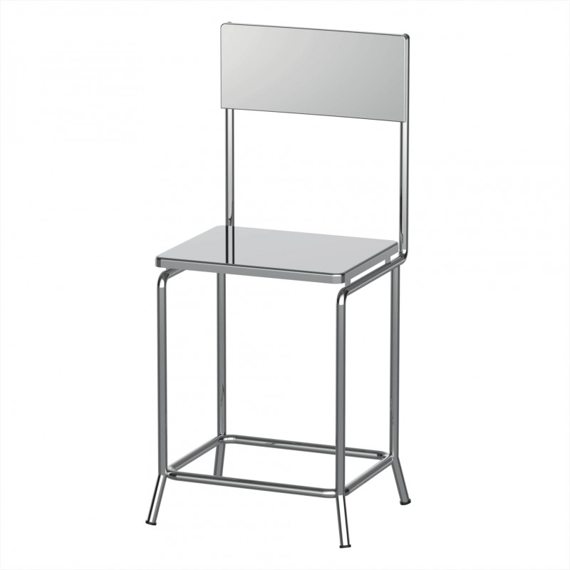 SS Fix Chair With Tilting Back Rest