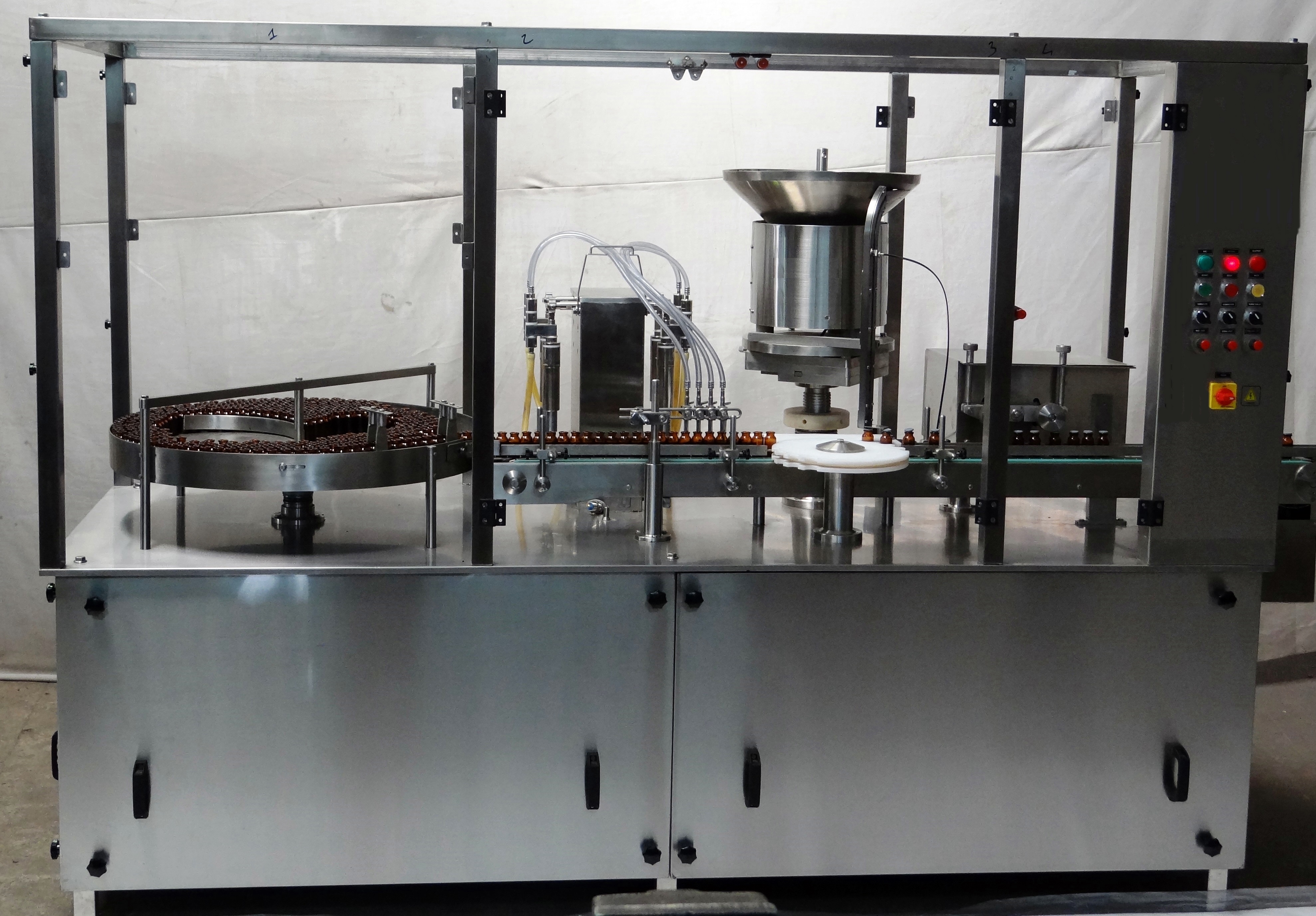 Automatic Four Head Volumetric Liquid Filling Machine - Shivoham Pharma ...