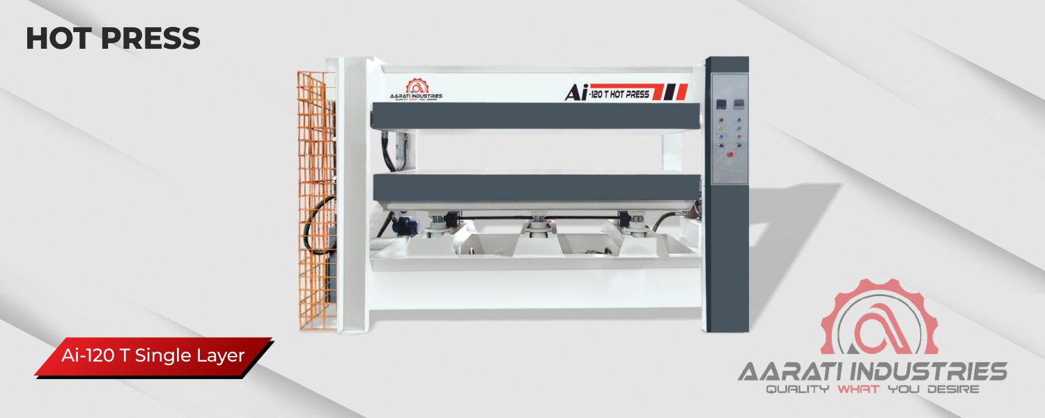 Industrial hot press machine for plywood and laminate pressing