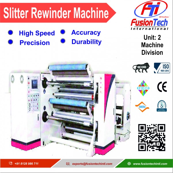 Foil Slitting Machines Offered By Fusiontech International In Ambattur India - Fusiontech International