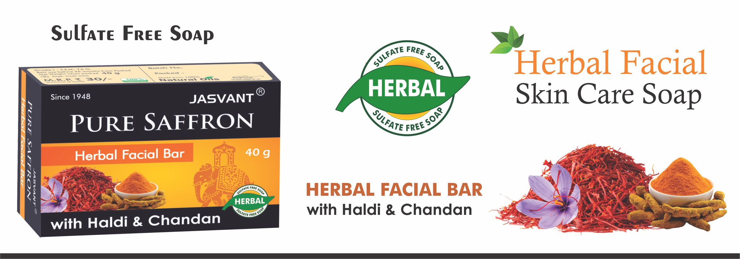 Saffron Facial Soap With Haldi - Chandan