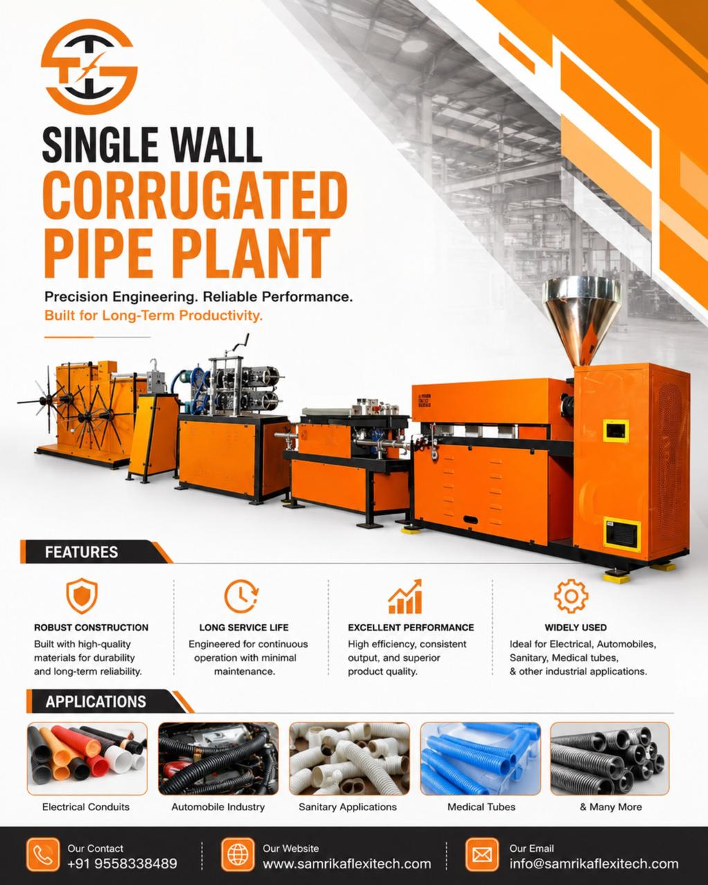 Single Wall Corrugator Pipe Machine