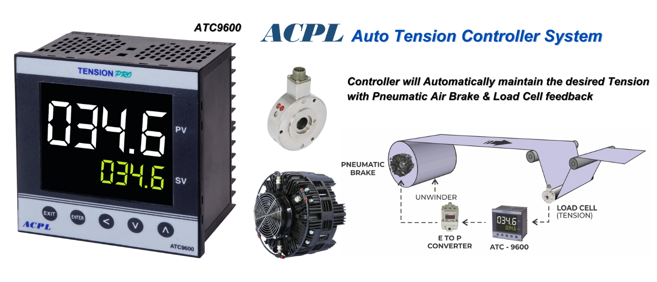 Auto Tension Controller   Pneumatic Air Brake   Load Cell   E To P Regulator