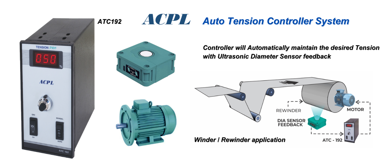 Winder Tension Controller   Ultrasonic Diameter Sensor