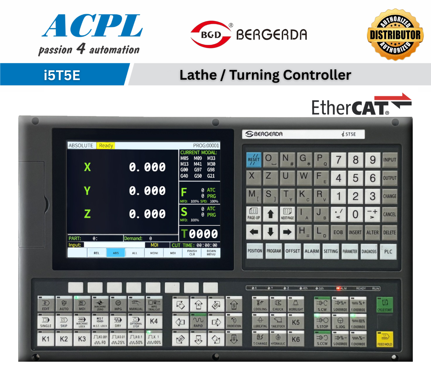BURGERDA CNC CONTROLLER FOR LATHE TURNING MACHINE i5T5E