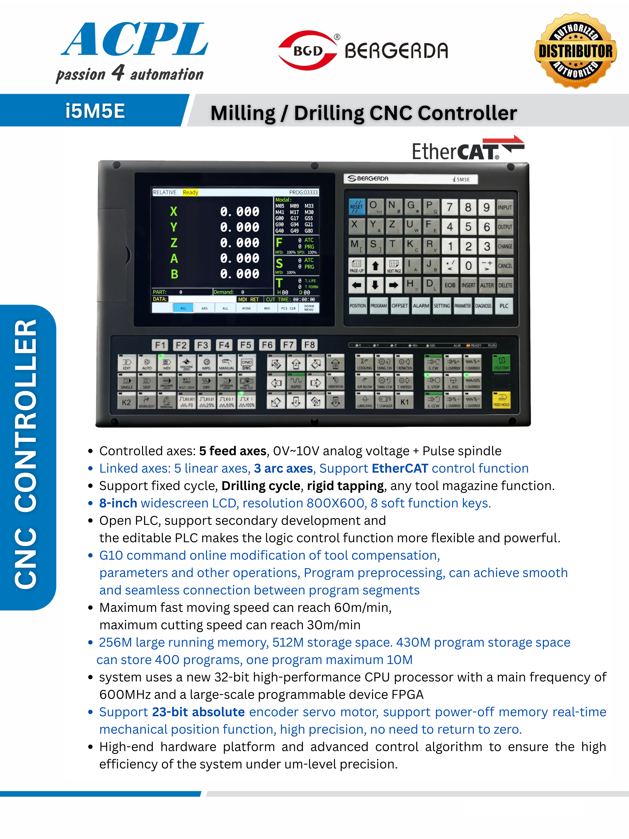 BERGERDA  CNC Technical specification